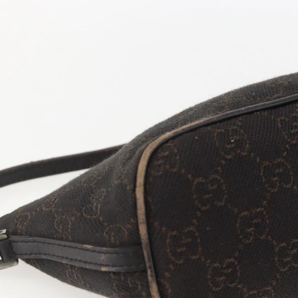 GUCCI GG Canvas Accessory Pouch Dark Brown Silver 07198 Auth ep12569 - Picture 14 of 16